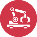 Industrial and collaborative robot icon
